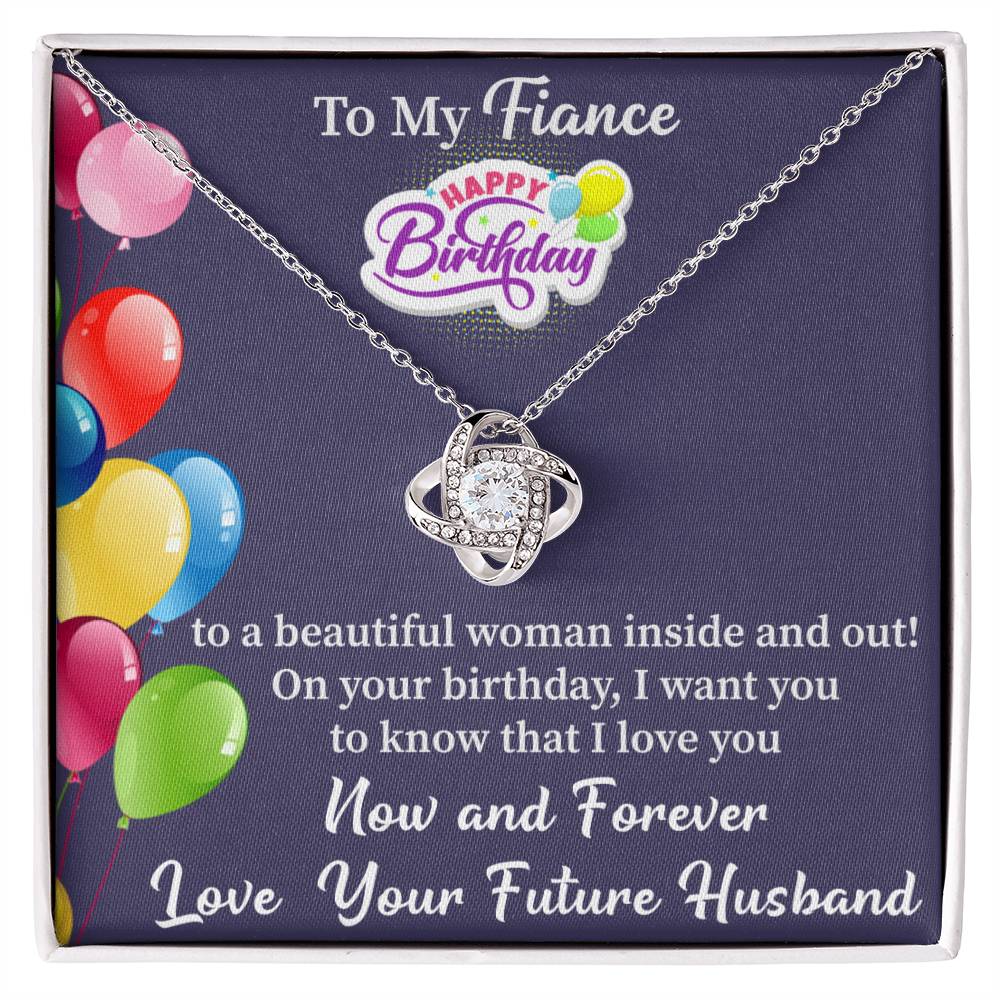 To my fiancé Love Knot Necklace (Yellow & White Gold Variants) - Beauty Belliss